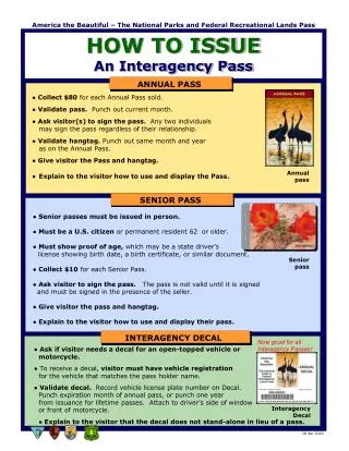 HOW TO ISSUE An Interagency Pass