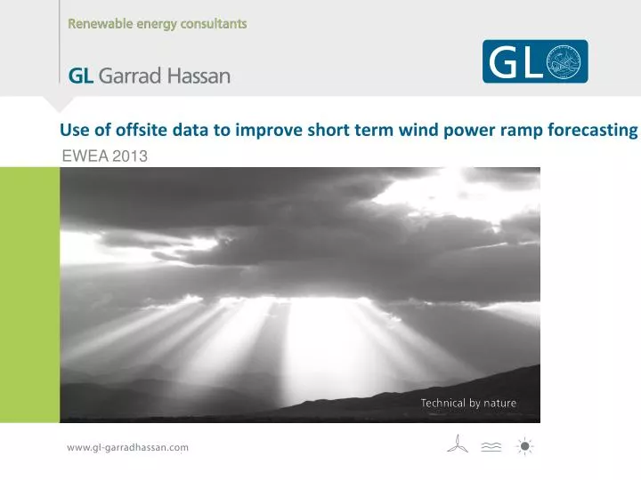 use of offsite data to improve short term wind power ramp forecasting