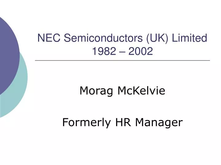 nec semiconductors uk limited 1982 2002
