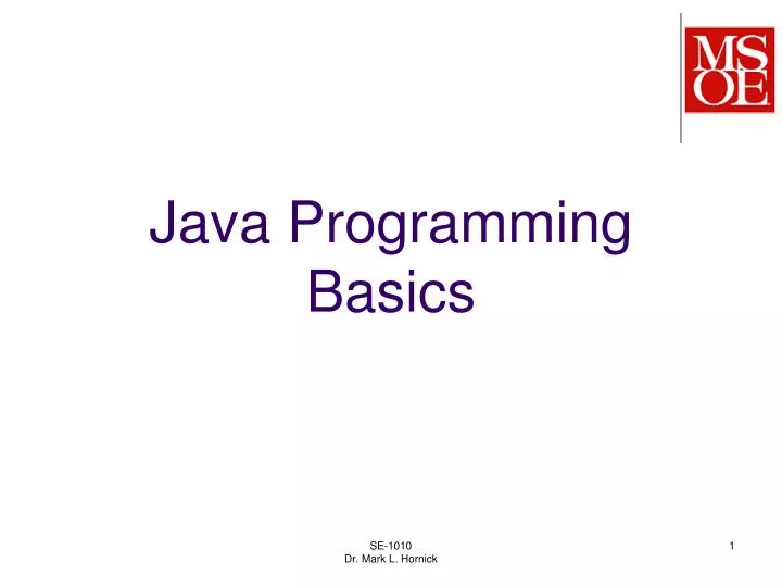 java programming basics