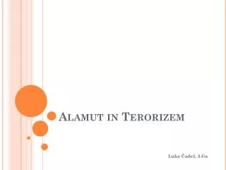 Alamut in Terorizem