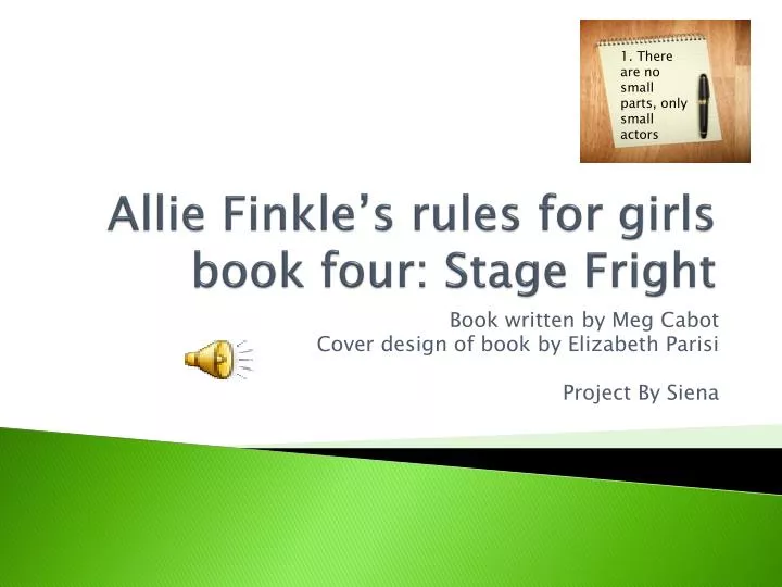 allie finkle s rules for girls book four stage fright