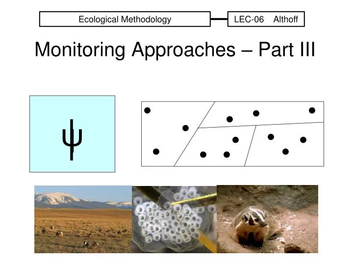 monitoring approaches part iii