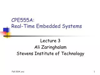 CPE555A: Real-Time Embedded Systems