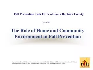 The Role of Home and Community Environment in Fall Prevention