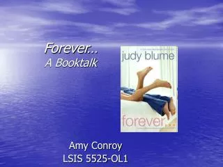 Forever… A Booktalk