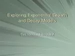 PPT - Exploring Exponential Models PowerPoint Presentation, free ...