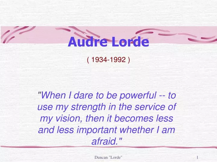 audre lorde 1934 1992