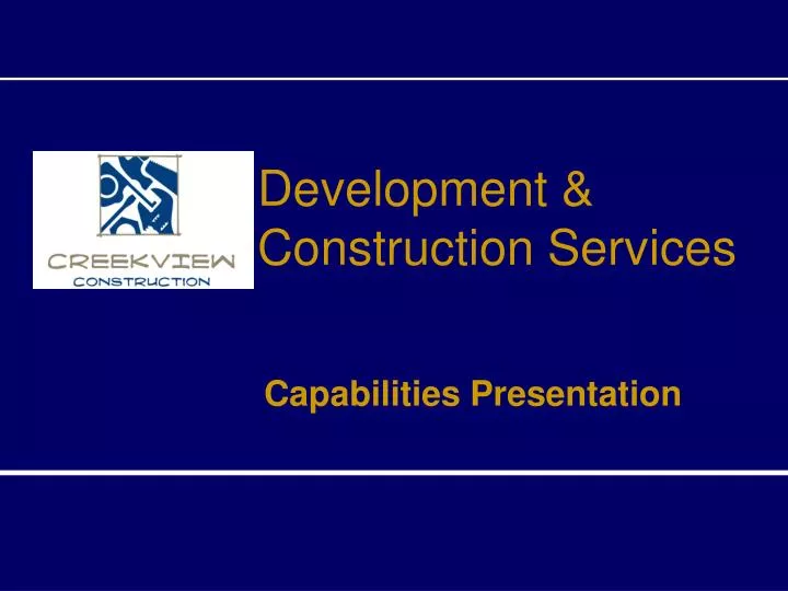 development construction services