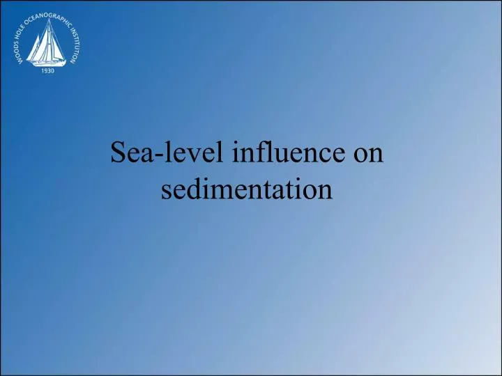sea level influence on sedimentation