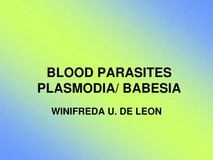 blood parasites plasmodia babesia