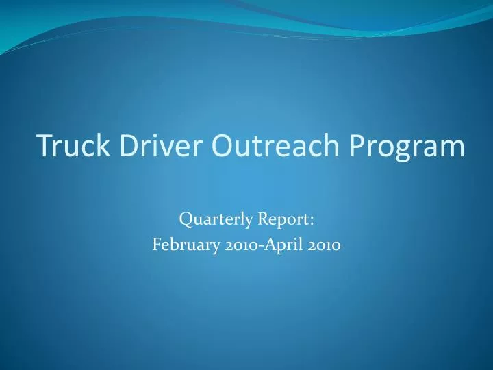 truck driver outreach program