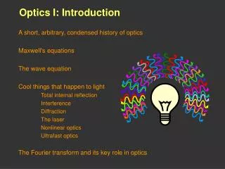 Optics I: Introduction