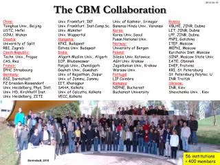 The CBM Collaboration