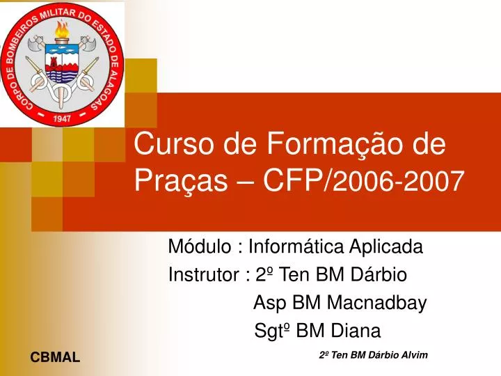 curso de forma o de pra as cfp 2006 2007