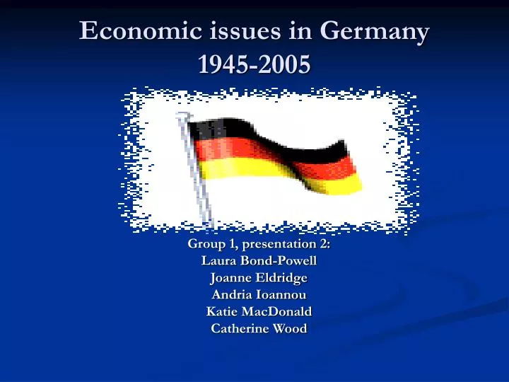 economic issues in germany 1945 2005