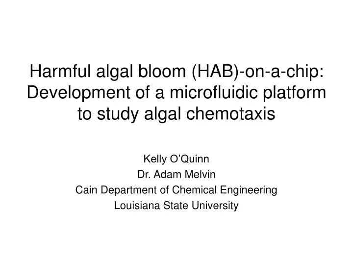 harmful algal bloom hab on a chip development of a microfluidic platform to study algal chemotaxis