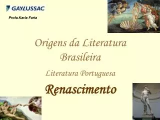 Origens da Literatura Brasileira