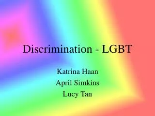 Discrimination - LGBT