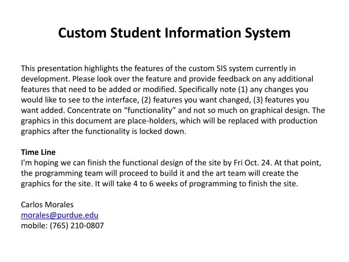 custom student information system
