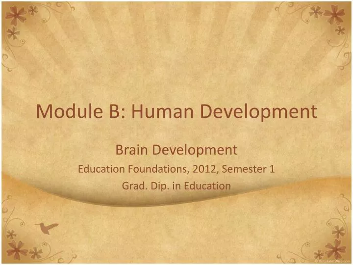 module b human development