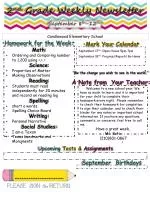 2 nd Grade Weekly Newsletter - slide 1