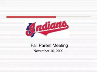Fall Parent Meeting