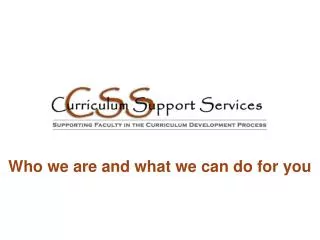 Who we are and what we can do for you