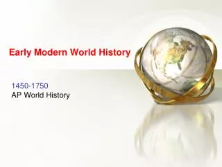 Early Modern World History