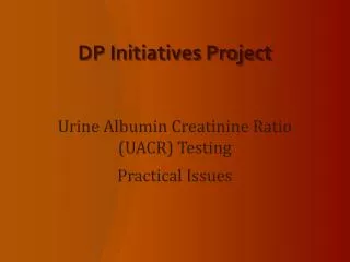 DP Initiatives Project