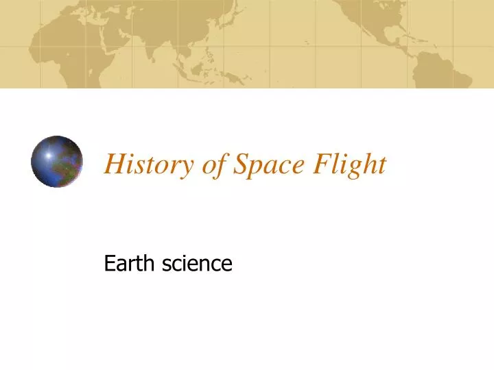 history of space flight