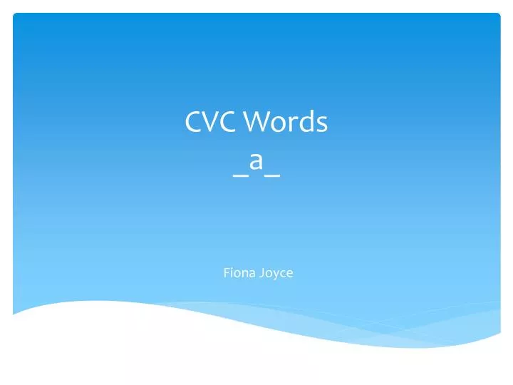 cvc words a