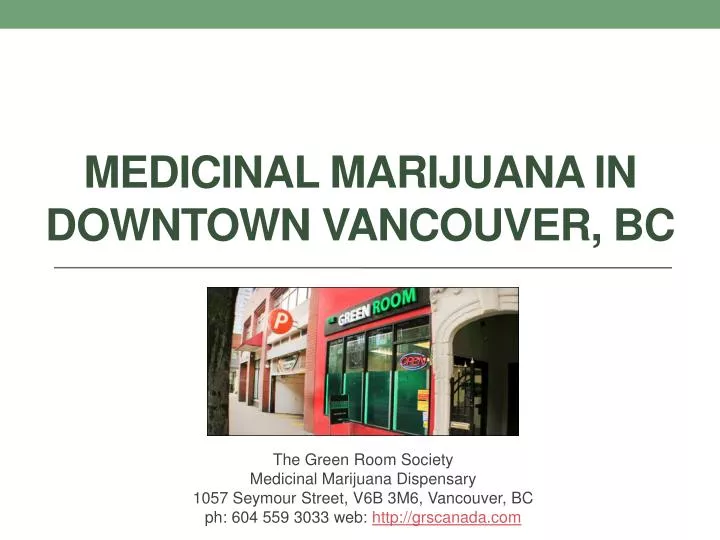 medicinal marijuana in downtown vancouver bc