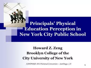 Principals’ Physical Education Perception in New York City Public School