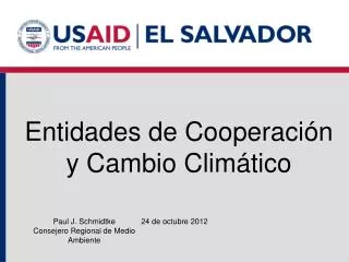 Entidades de Cooperación y Cambio Climático