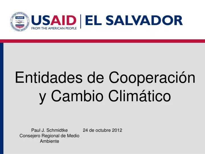 entidades de cooperaci n y cambio clim tico