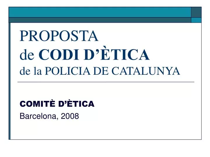 comit d tica barcelona 2008