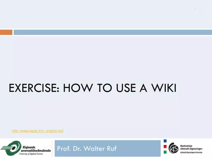 exercise how to use a wiki