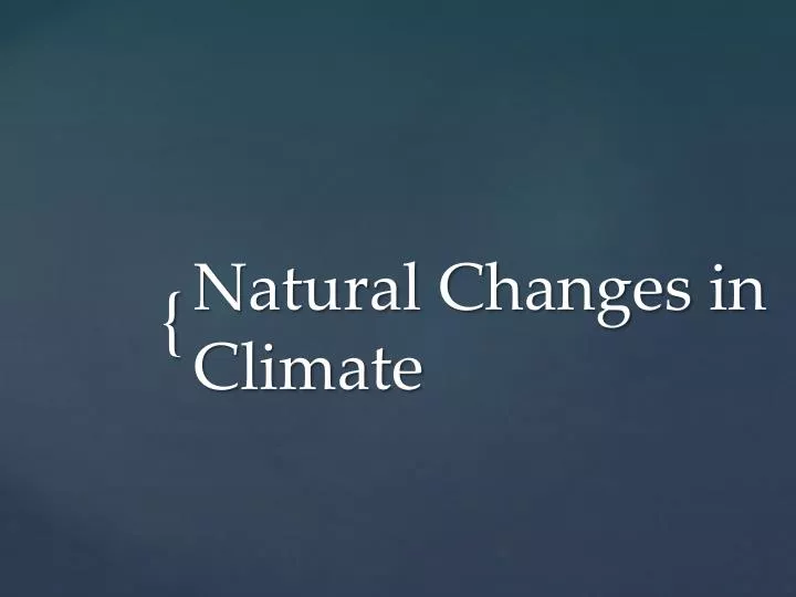 natural changes in climate