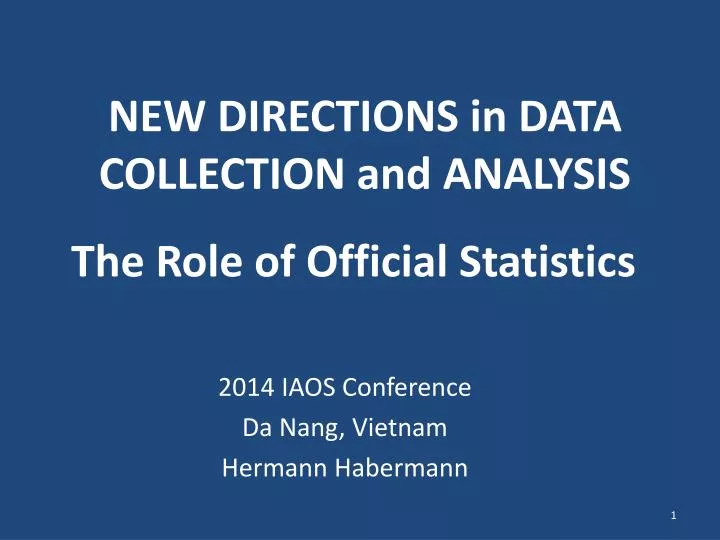 new directions in data collection and analysis