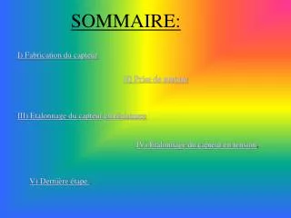 SOMMAIRE: