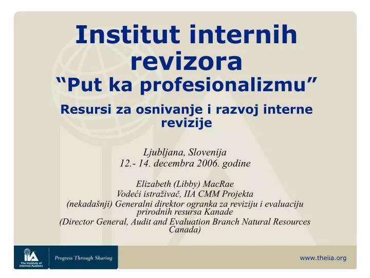institut internih revizora put ka profesionalizmu resursi za osnivanje i razvoj interne revizije