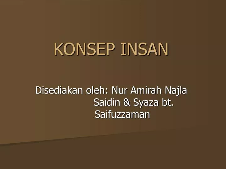 konsep insan