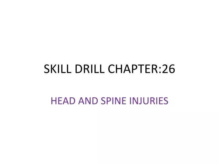 skill drill chapter 26