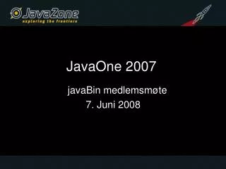 JavaOne 2007
