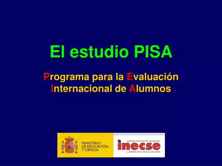 el estudio pisa