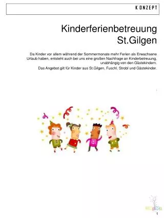 Kinderferienbetreuung St.Gilgen