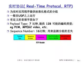 实时协议 ( Real-Time Protocol, RTP)