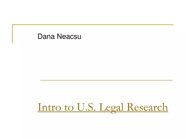 intro to u s legal research