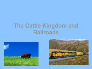 The Cattle Kingdom and Railroads